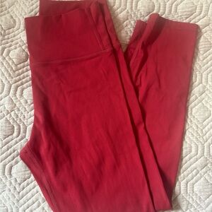 ZYIA Red Leggings with High Waist and Stretchy Fabric